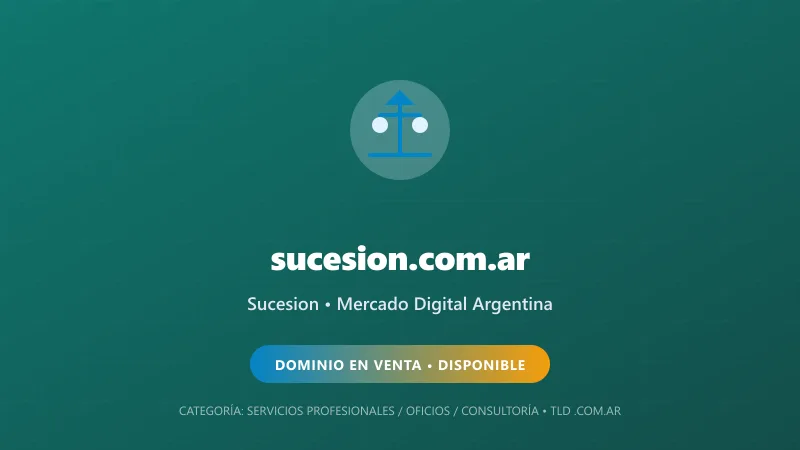 Identidad gráfica y activo digital para Sucesion en Argentina